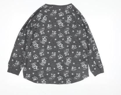 Primark Women’s Grey Mickey Mouse Long Sleeve Nightshirt Size 14