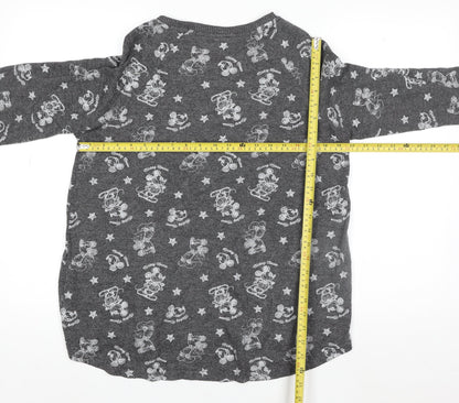 Primark Women’s Grey Mickey Mouse Long Sleeve Nightshirt Size 14