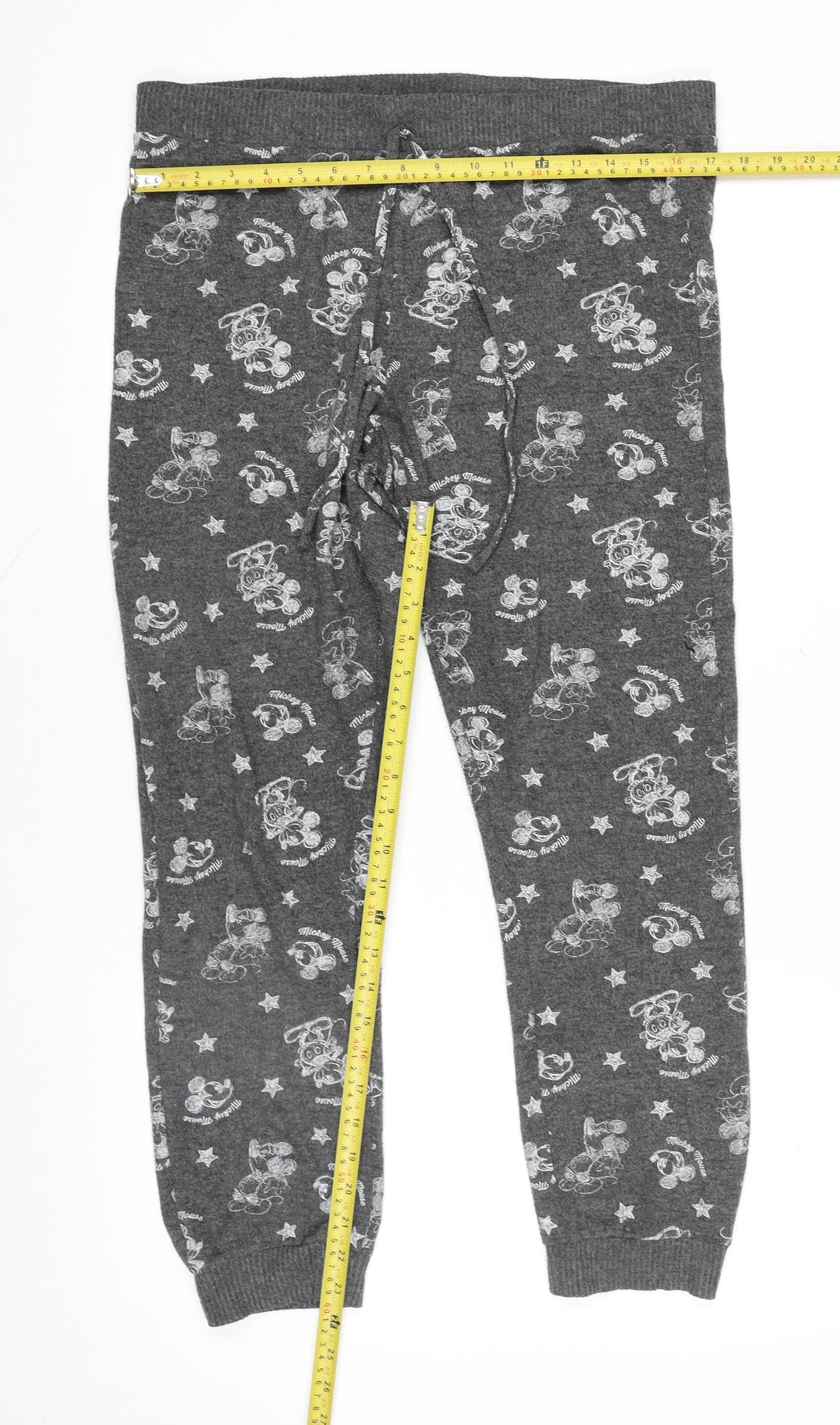 Primark Women’s Grey Mickey Mouse Fleece Pyjama Pants Size 12
