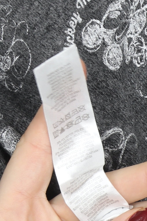 Primark Women’s Grey Mickey Mouse Fleece Pyjama Pants Size 12