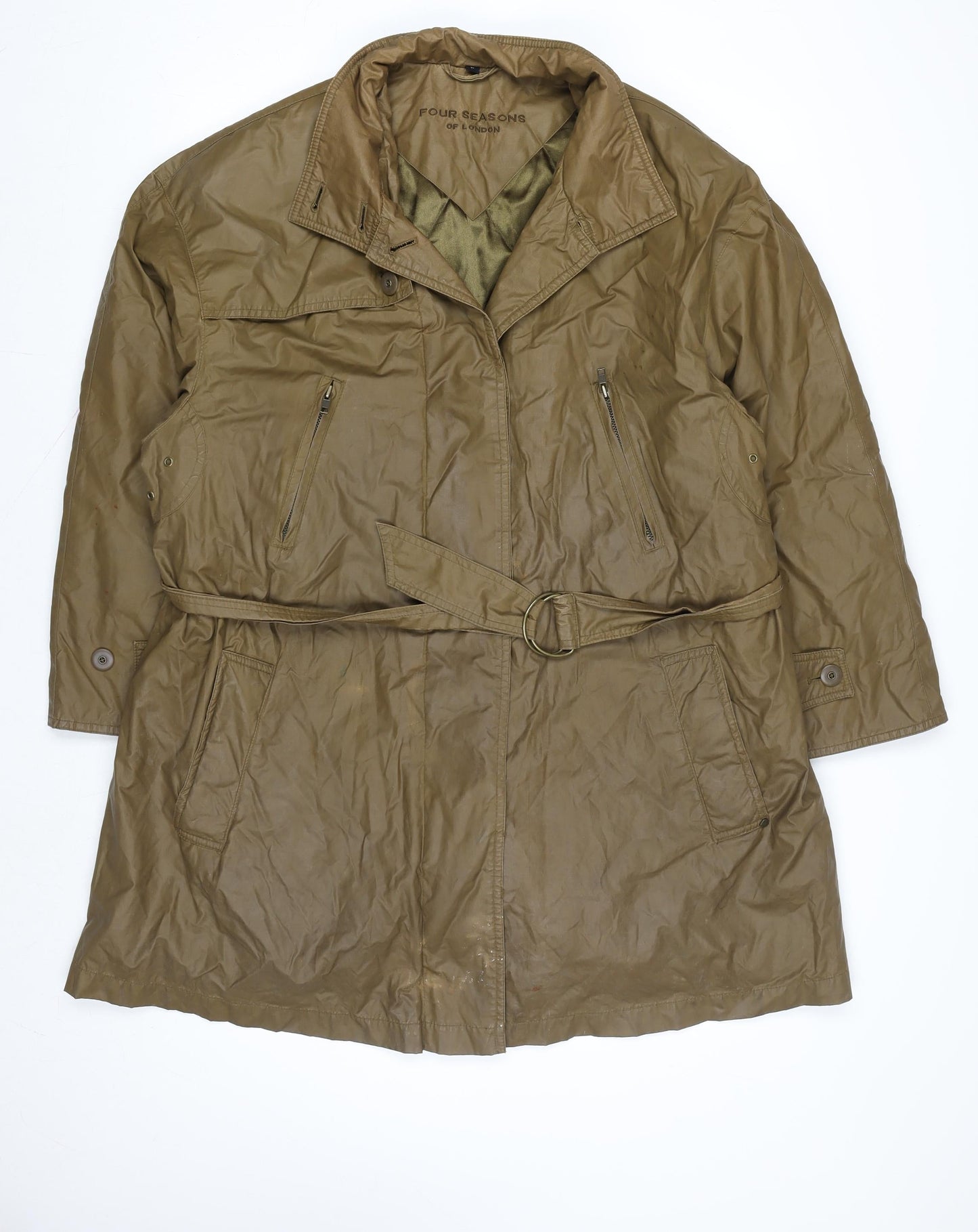 Mens UK Size M Four Seasons of London Brown Rain Coat