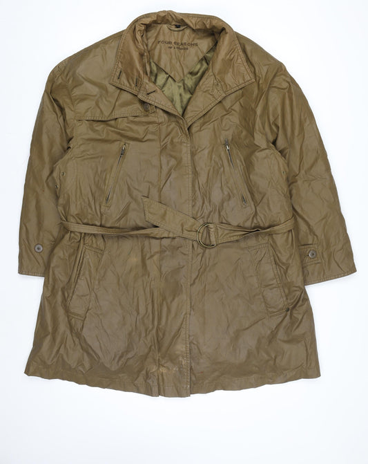 Mens UK Size M Four Seasons of London Brown Rain Coat