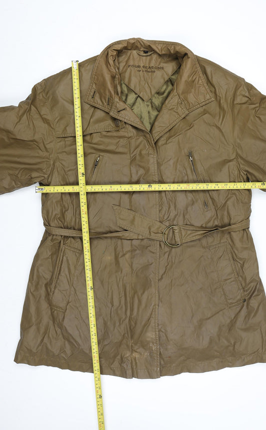 Mens UK Size M Four Seasons of London Brown Rain Coat