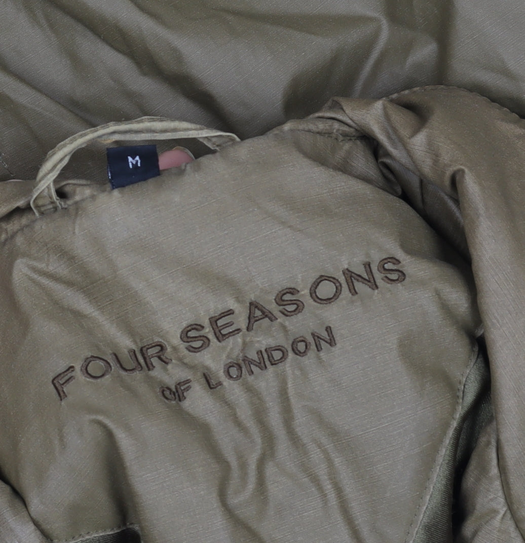 Mens UK Size M Four Seasons of London Brown Rain Coat