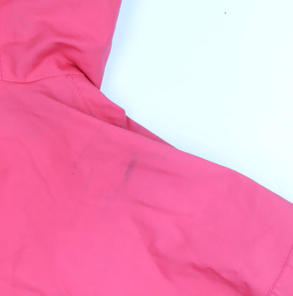 Helly Hansen Womens Pink Waterproof Hooded Rain Coat Jacket L