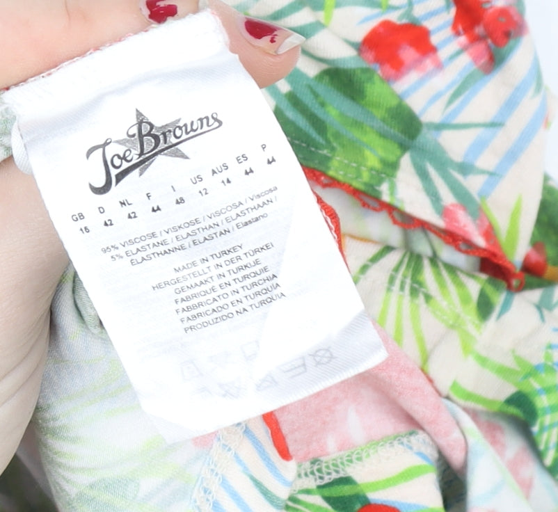 Joe Browns Womens Multicoloured Floral Tunic T-Shirt Size 16