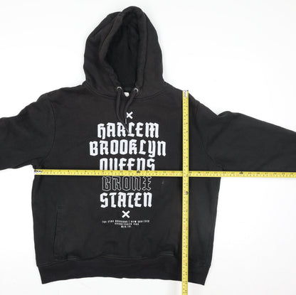 Unisex Adults UK Size XL Cedarwood State Black Pullover Hoodie