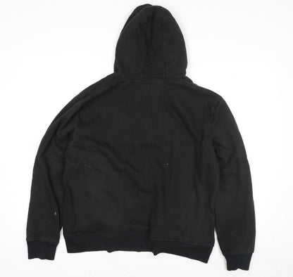 Unisex Adults UK Size XL Cedarwood State Black Pullover Hoodie