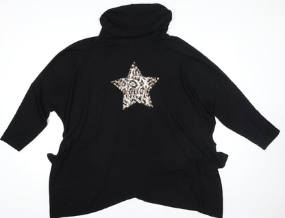 Womens UK Size 20 Roman Black Pullover Sweatshirt