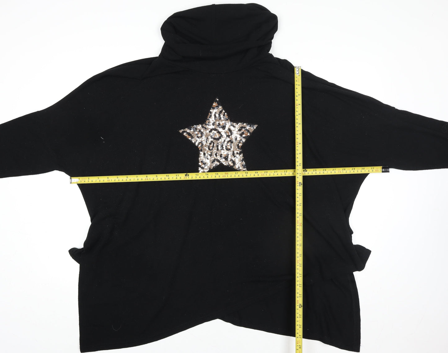 Womens UK Size 20 Roman Black Pullover Sweatshirt