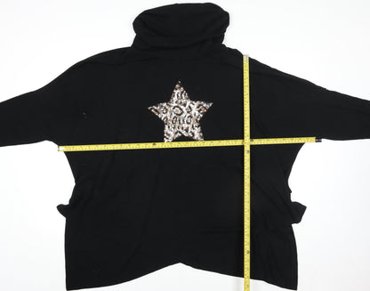 Womens UK Size 20 Roman Black Pullover Sweatshirt