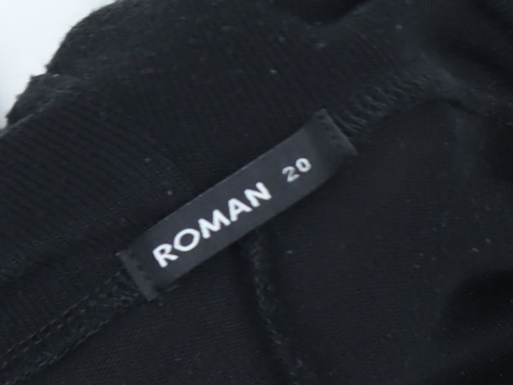 Womens UK Size 20 Roman Black Pullover Sweatshirt