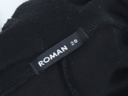 Womens UK Size 20 Roman Black Pullover Sweatshirt