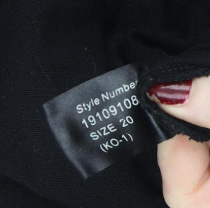 Womens UK Size 20 Roman Black Pullover Sweatshirt