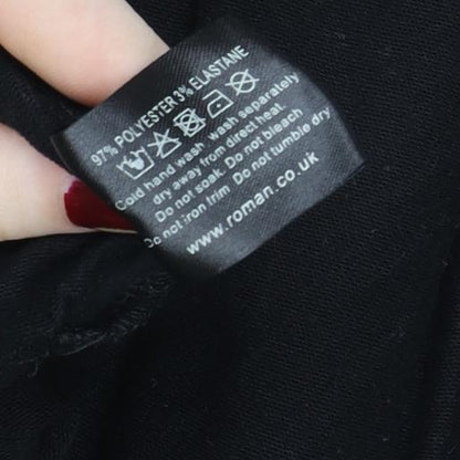 Womens UK Size 20 Roman Black Pullover Sweatshirt