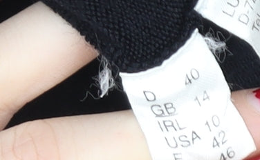 Womens UK Size 14 LUISA CERANO Black Basic Blouse