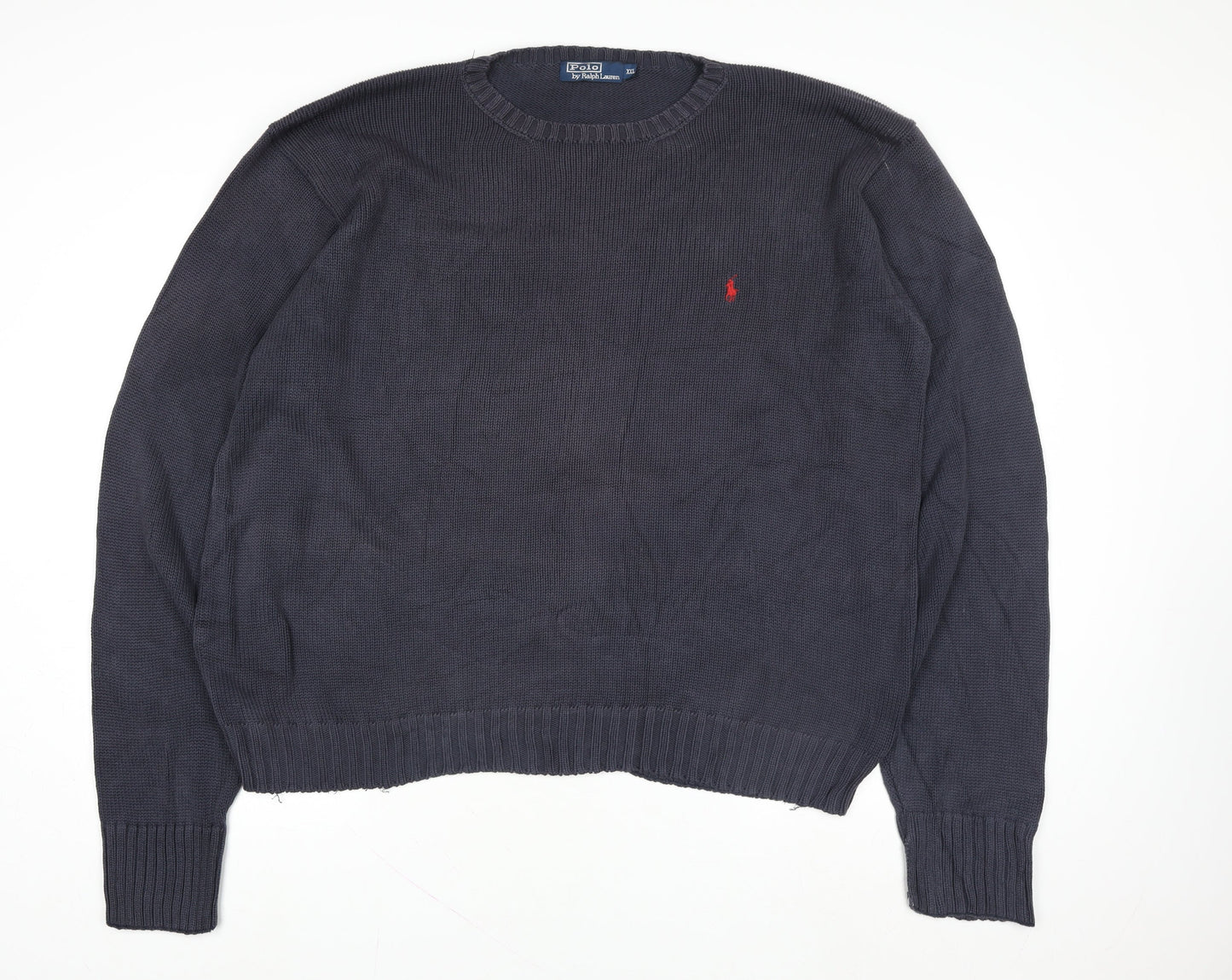 Ralph Lauren Men’s Blue 2XL Cotton Crew Neck Pullover Jumper