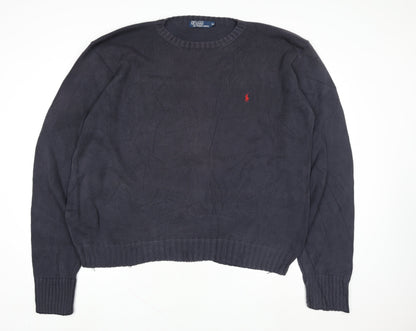 Ralph Lauren Men’s Blue 2XL Cotton Crew Neck Pullover Jumper
