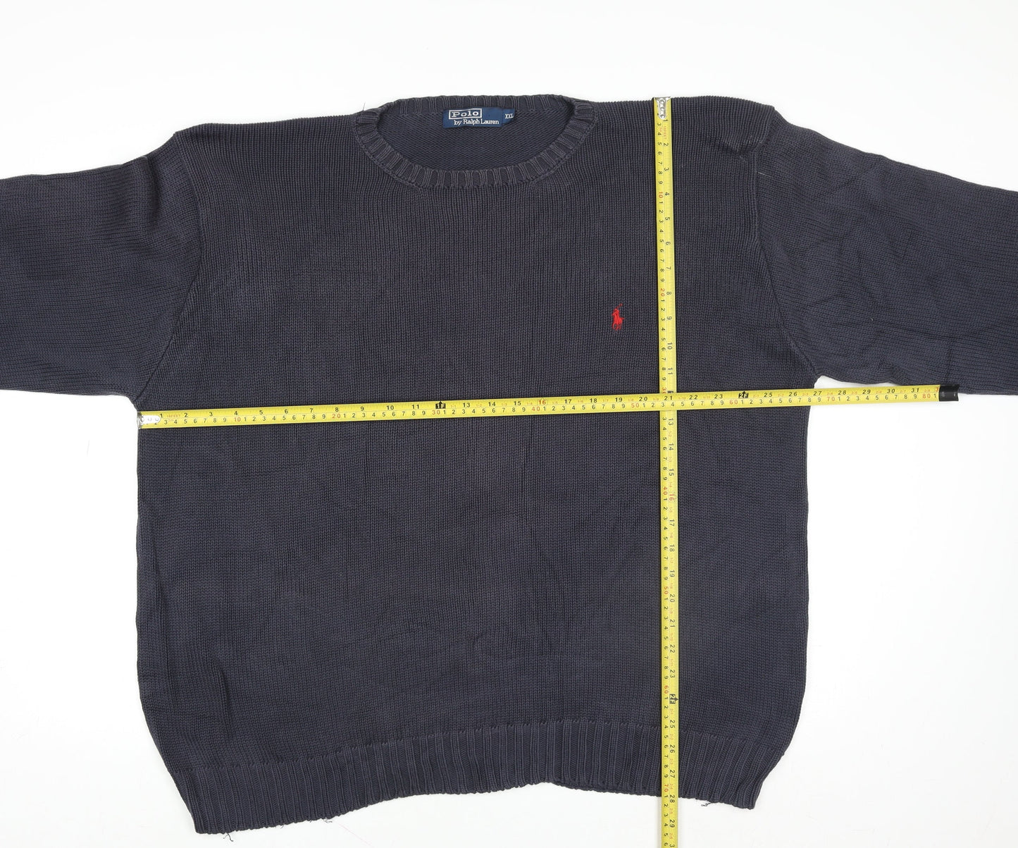 Ralph Lauren Men’s Blue 2XL Cotton Crew Neck Pullover Jumper