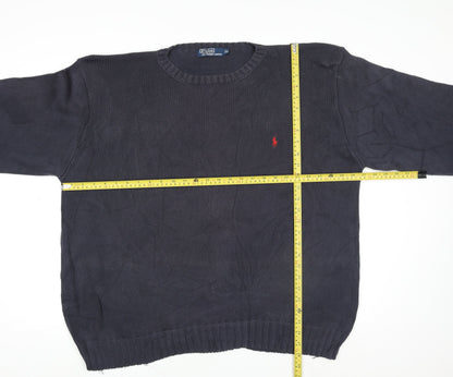 Ralph Lauren Men’s Blue 2XL Cotton Crew Neck Pullover Jumper