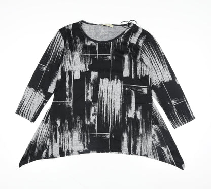 Womens UK Size 14 Kate Lilly Designs Black Tunic Blouse