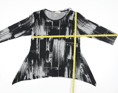 Womens UK Size 14 Kate Lilly Designs Black Tunic Blouse