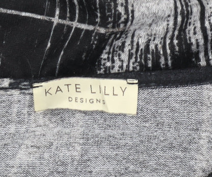 Womens UK Size 14 Kate Lilly Designs Black Tunic Blouse