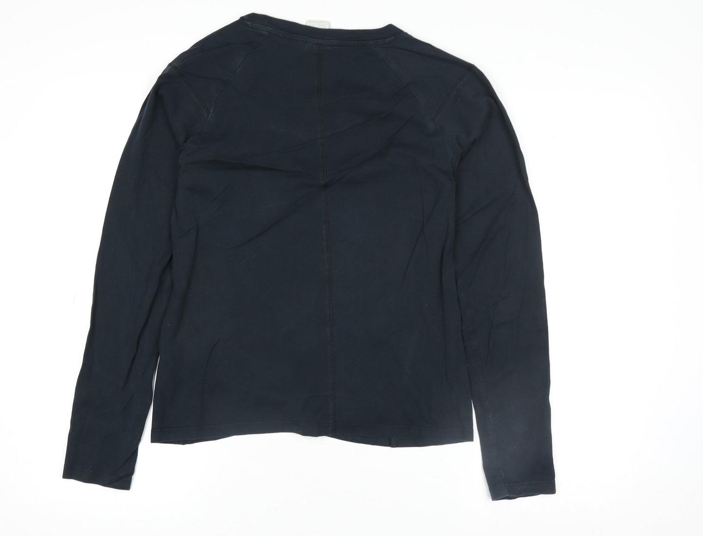 Nike Women's Black Long Sleeve Cotton Crew Neck Top M