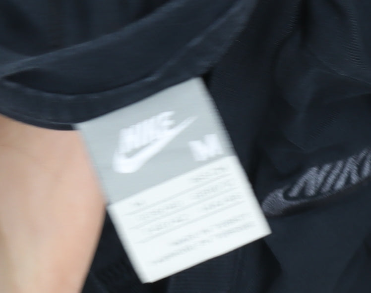 Nike Women's Black Long Sleeve Cotton Crew Neck Top M