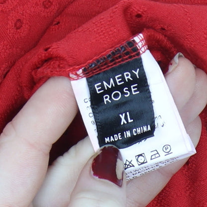 Womens UK Size XL Emery Rose Red Camisole Blouse