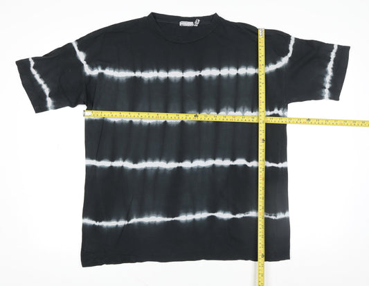 ASOS DESIGN Women Black Tie-Dye Cotton T-Shirt Size 8