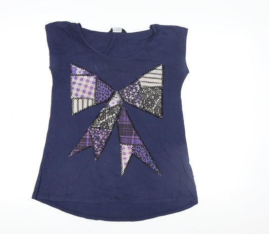 Womens UK Size 6 Dorothy Perkins Blue Basic T-Shirt