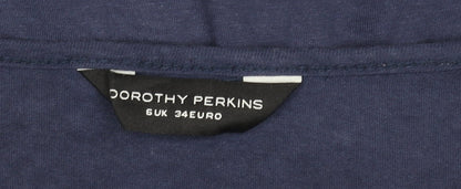 Womens UK Size 6 Dorothy Perkins Blue Basic T-Shirt