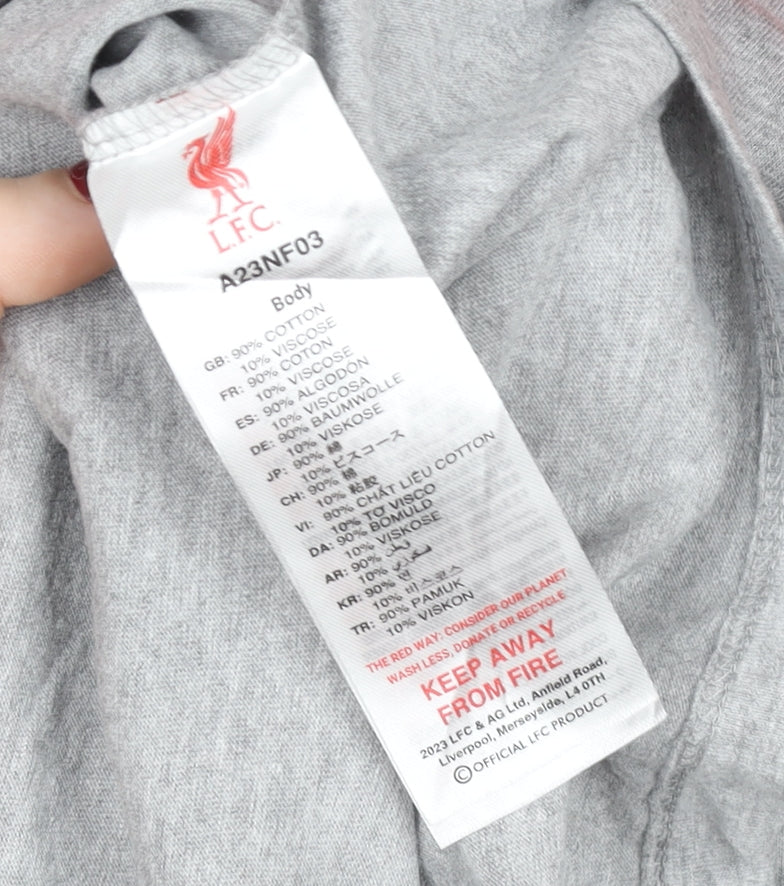Boys UK Size 9-10 Years LFC Grey BasicJerseyPullover T-Shirt