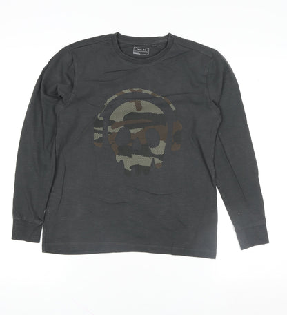 Boys UK Size 11 Years NEXT Black Basic T-Shirt
