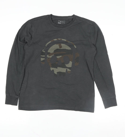 Boys UK Size 11 Years NEXT Black Basic T-Shirt