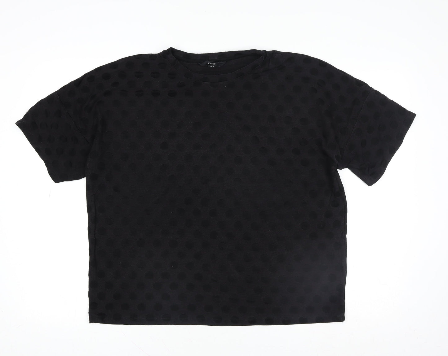 Womens UK Size 16 NEXT Black Basic T-Shirt