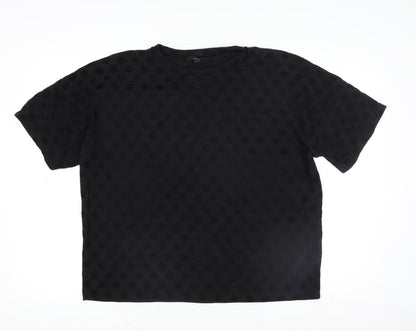 Womens UK Size 16 NEXT Black Basic T-Shirt
