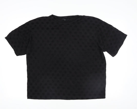 Womens UK Size 16 NEXT Black Basic T-Shirt