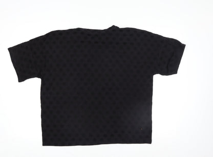 Womens UK Size 16 NEXT Black Basic T-Shirt