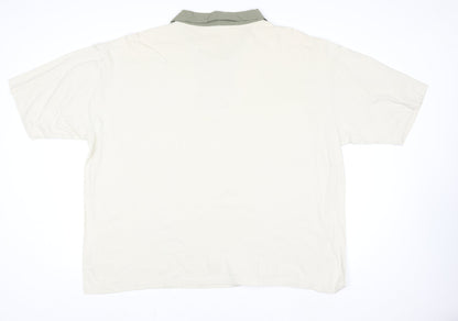 Cotton Traders Womens Beige 4XL Short Sleeve Lace Up Polo Top