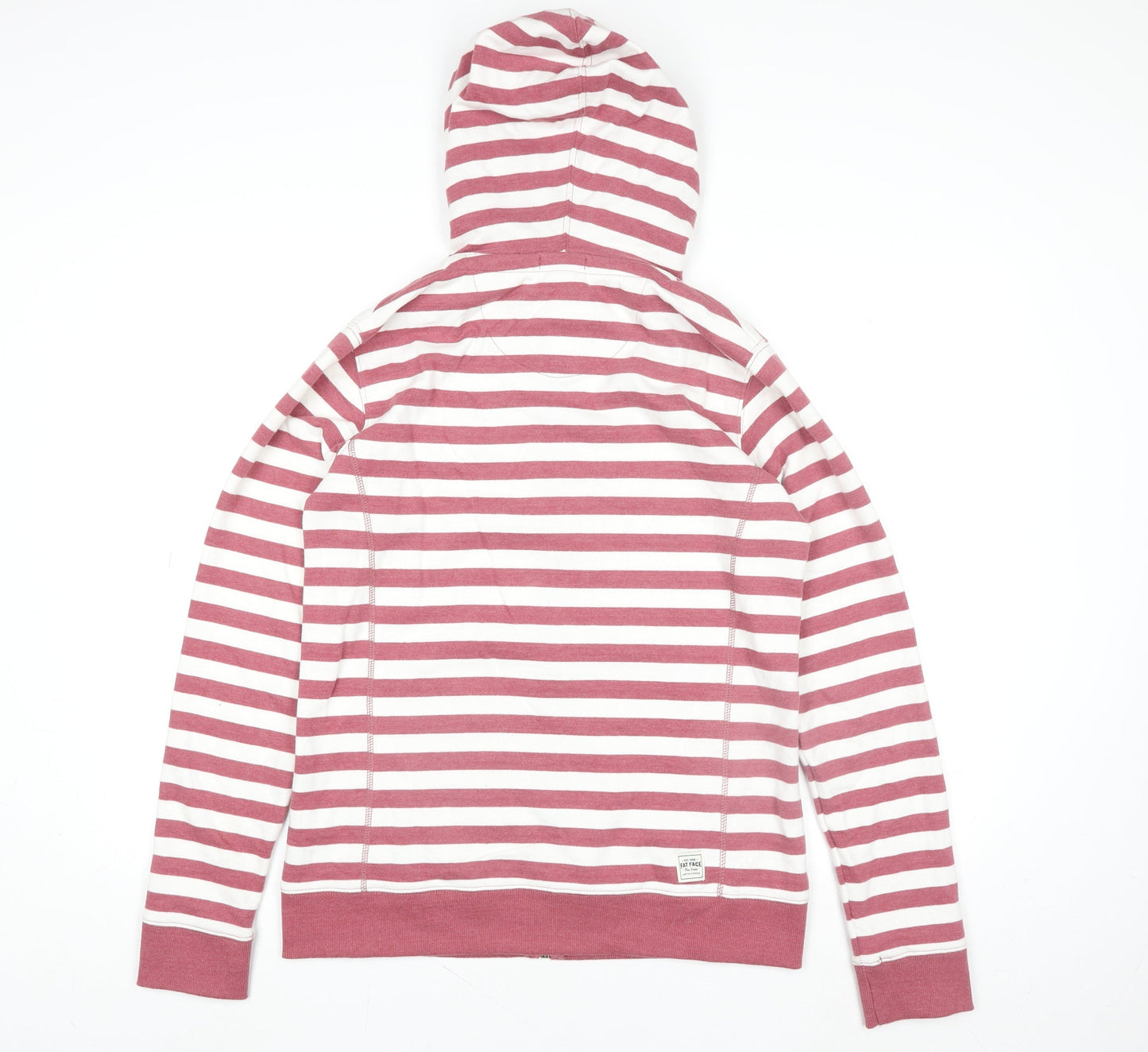 FatFace Women’s Pink Striped Hooded Zip Jacket Size 14