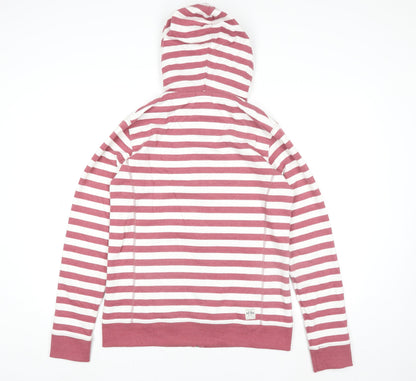 FatFace Women’s Pink Striped Hooded Zip Jacket Size 14