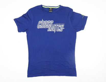 Mens UK Size L Crosshatch Blue  T-Shirt