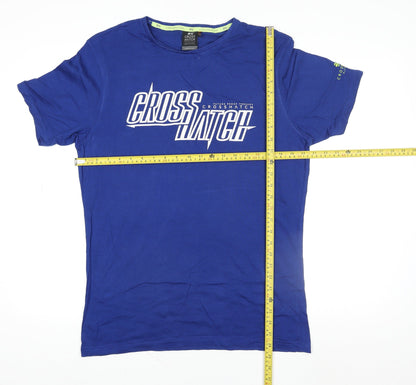 Mens UK Size L Crosshatch Blue  T-Shirt