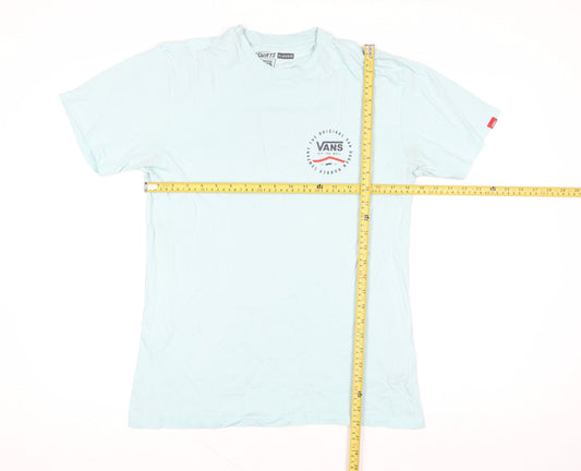 Vans Men's Blue Graphic Logo Classic Crew Neck T-Shirt Size M