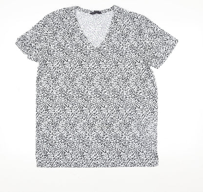 Womens UK Size 12 Marks and Spencer White Basic T-Shirt