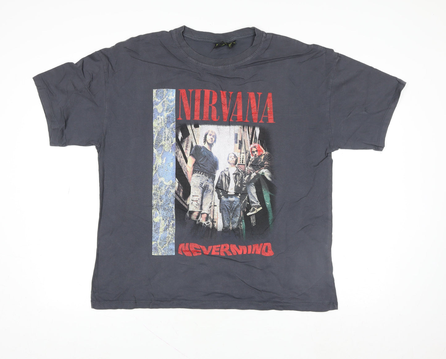 Primark Nirvana Women's Black Graphic Band T-Shirt Size M 12/14