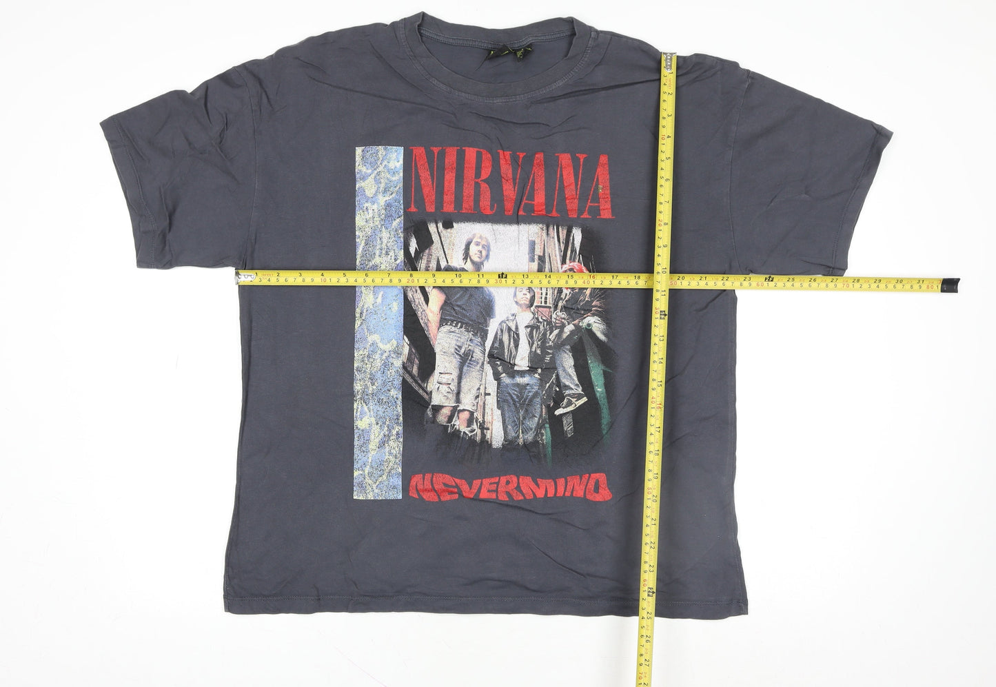 Primark Nirvana Women's Black Graphic Band T-Shirt Size M 12/14