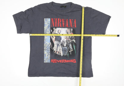 Primark Nirvana Women's Black Graphic Band T-Shirt Size M 12/14